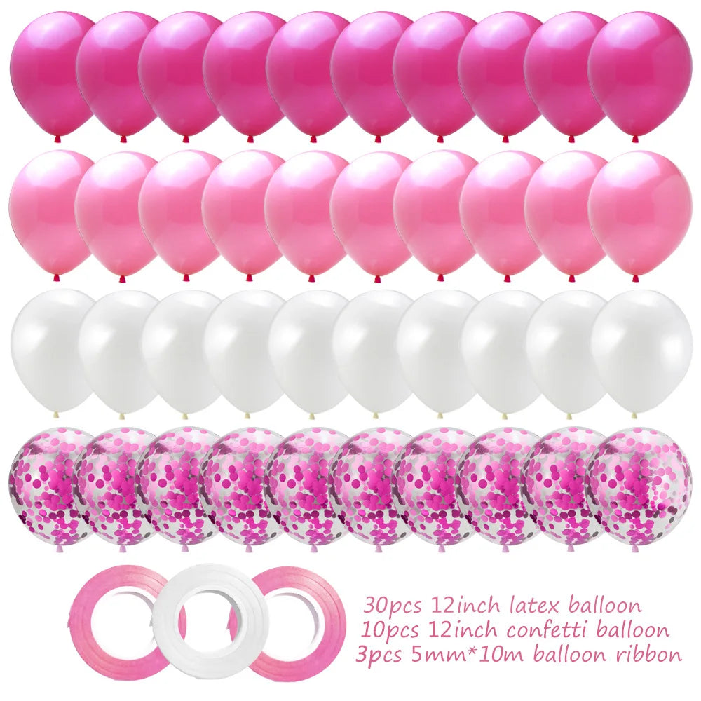 5pcs Barbie Princess Theme Foil Balloons Set Baby Shower Kids Girl
